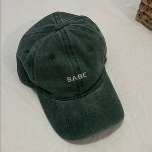 Green 'Babe' Embroidered Cap